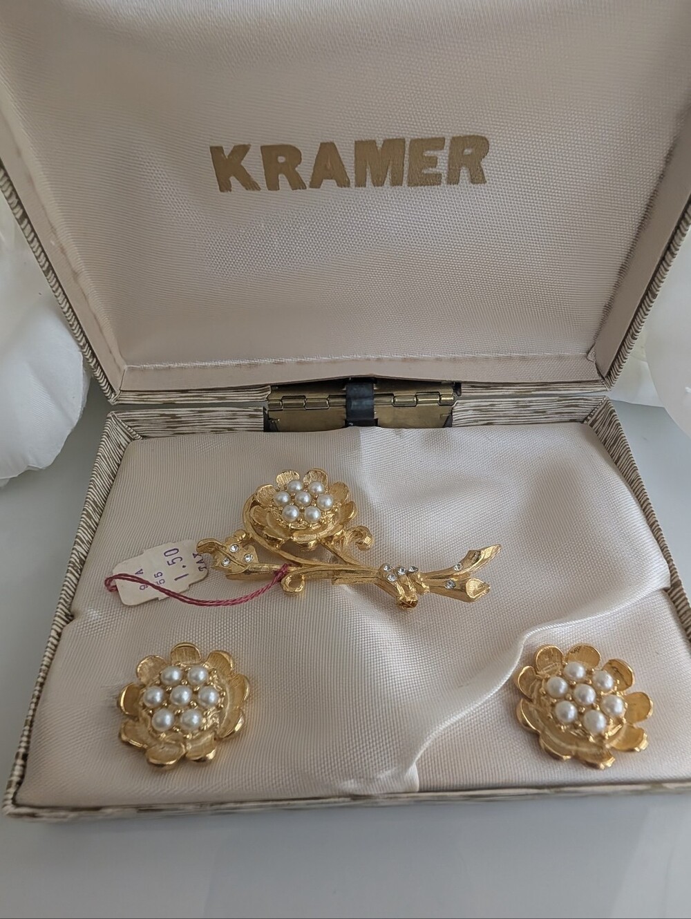 Vintage Kramer Demi Parure In Original Kramer Box